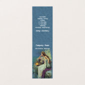 Fairy White Dress op Cliff Harp Candle sterren Blu Visitekaartje (Buitenkant ongevouwen)