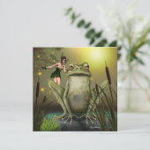 Fairy wil een kikkervisachtige blanco Kaart kikken (Staand voorkant)