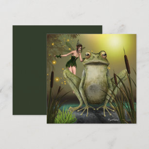 Fairy wil een kikkervisachtige blanco Kaart kikken