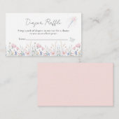 Fairy Wildflower betoverd grillig Baby shower Informatiekaartje (Voorkant / Achterkant)
