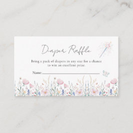 Fairy Wildflower betoverd grillig Baby shower Informatiekaartje