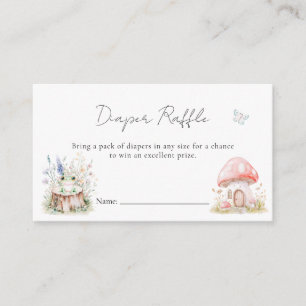 Fairy Wildflower betoverd grillig Baby shower Informatiekaartje