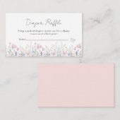 Fairy Wildflower betoverd grillig Baby shower Informatiekaartje (Voorkant / Achterkant)