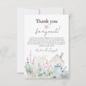 Fairy Wildflower Enchanted Baby shower Dank u Bedankkaart (Voorkant)