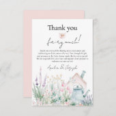 Fairy Wildflower Enchanted Baby shower Dank u Bedankkaart (Voorkant / Achterkant)