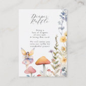 Fairy Wildflower Floral Baby Meisje Luier Raffle Informatiekaartje (Voorkant)
