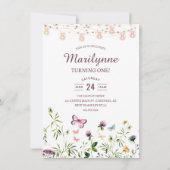 Fairy Wildflower Garden 1e verjaardag Kaart (Voorkant)