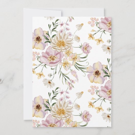 Fairy wildflower verjaardag kaart (Achterkant)