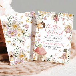 Fairy wildflower verjaardag kaart