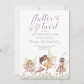 Fairy wildflower verjaardag kaart (Voorkant)