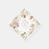 Fairy wildflower verjaardag servet (Hoek)