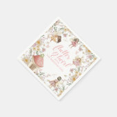 Fairy wildflower verjaardag servet (Hoek)