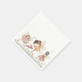 Fairy wildflower verjaardag servet (Hoek)