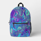 Fairy Wing Artglass - blauw en paars: Bedrukte Rugzak (Voorkant)