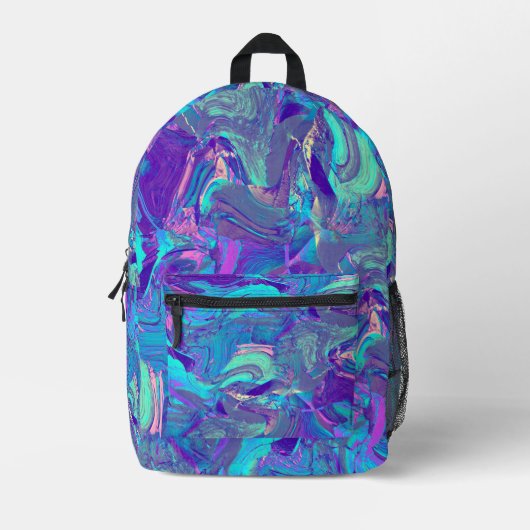 Fairy Wing Artglass - blauw en paars: Bedrukte Rugzak (Voorkant)