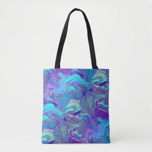 Fairy Wing Artglass - blauw en paars: Tote Bag (Voorkant)