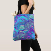 Fairy Wing Artglass - blauw en paars: Tote Bag (Dichtbij)
