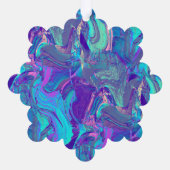 fairy wing artglass - blues and purples : ornament kaart (Achterkant)