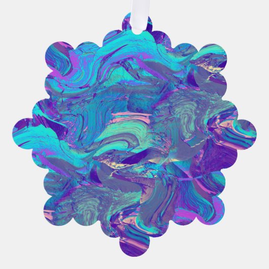 fairy wing artglass - blues and purples : ornament kaart (Voorkant)