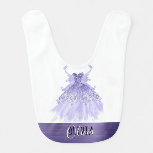 Fairy Wing Gown   lavendel Paarse iriserende glam Baby Slabbetje