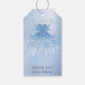 Fairy Wing Ice Gown | Frost Blue Sheen Bedankt Cadeaulabel (Achterkant)