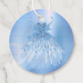 Fairy Wing Ice Gown | vorstblauwe iriserende glans Bedankjes Labels (Voorkant)