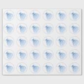 Fairy Wing Ice Gown | vorstblauwe iriserende glans Cadeaupapier (Vlak)