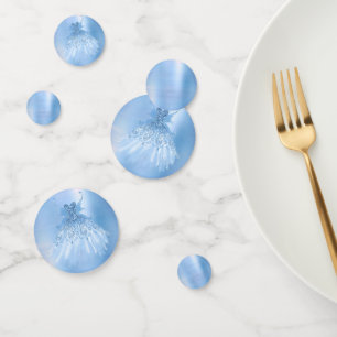 Fairy Wing Ice Gown vorstblauwe iriserende glans Confetti