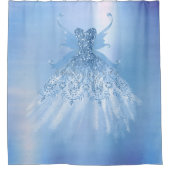 Fairy Wing Ice Gown | vorstblauwe iriserende glans Douchegordijn (Voorkant)