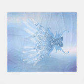 Fairy Wing Ice Gown | vorstblauwe iriserende glans Fleece Deken (Voorkant (Horizontaal))