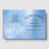 Fairy Wing Ice Gown | vorstblauwe iriserende glans Gastenboek (Voorkant)