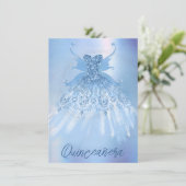 Fairy Wing Ice Gown | vorstblauwe iriserende glans Kaart (Staand voorkant)
