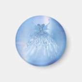 Fairy Wing Ice Gown | vorstblauwe iriserende glans Magneet (Voorkant)
