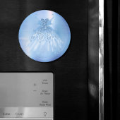 Fairy Wing Ice Gown | vorstblauwe iriserende glans Magneet