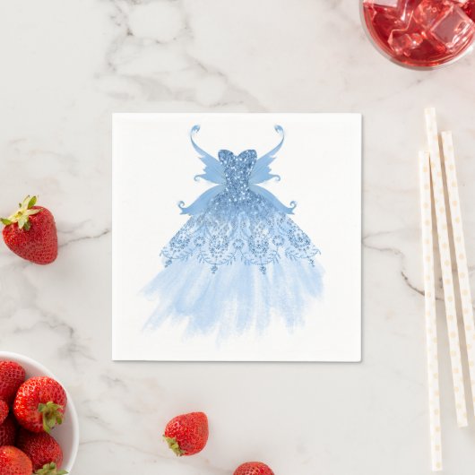 Fairy Wing Ice Gown | vorstblauwe iriserende glans Servet (Insitu)