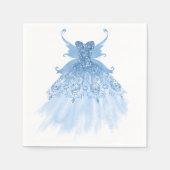 Fairy Wing Ice Gown | vorstblauwe iriserende glans Servet (Voorkant)