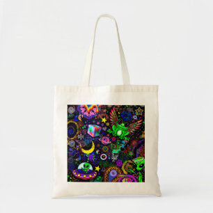 Fairy Wing Kikker Sticker Cute Trippy Neon Kikke Tote Bag