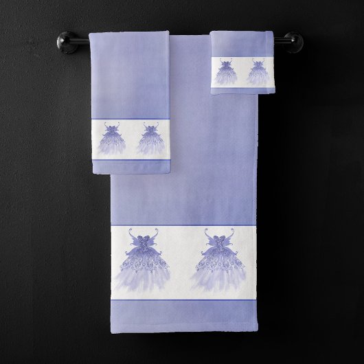 Fairy Wing Lavender Gown | Paarse iriserende glans Bad Handdoek