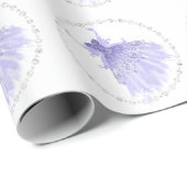 Fairy Wing Lavender Gown | Paarse iriserende glans Cadeaupapier (Rol Hoek)