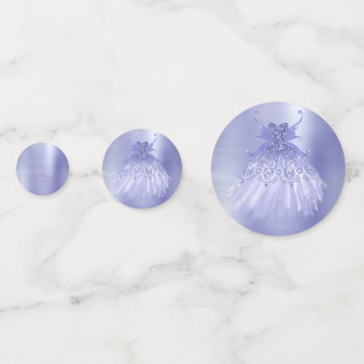 Fairy Wing Lavender Gown | Paarse iriserende glans Confetti (Voorkanten)