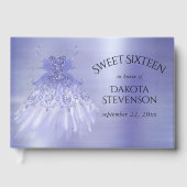 Fairy Wing Lavender Gown | Paarse iriserende glans Gastenboek (Voorkant)