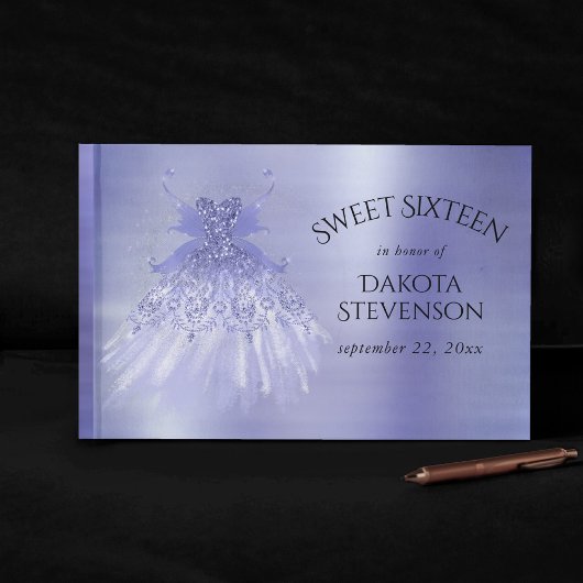 Fairy Wing Lavender Gown | Paarse iriserende glans Gastenboek