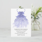 Fairy Wing Lavender Gown | Paarse iriserende glans Kaart (Staand voorkant)