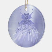 Fairy Wing Lavender Gown | Paarse iriserende glans Keramisch Ornament (Links)