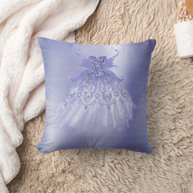 Fairy Wing Lavender Gown | Paarse iriserende glans Kussen (Deken)
