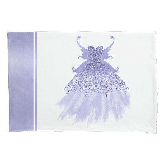Fairy Wing Lavender Gown | Paarse iriserende glans Kussensloop (Voorkant)