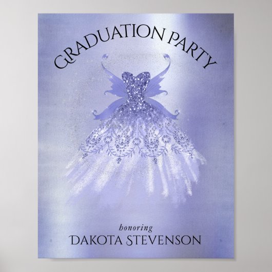 Fairy Wing Lavender Gown | Paarse iriserende glans Poster (Voorkant)