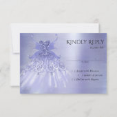 Fairy Wing Lavender Gown | Paarse iriserende glans RSVP Kaartje (Voorkant)