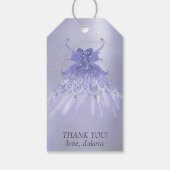 Fairy Wing Lavender Gown | Paarse Sheen Bedankt Cadeaulabel (Achterkant)
