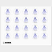 Fairy Wing Lavender Gown | Paarse Sheen Bedankt Ronde Sticker (Vel)